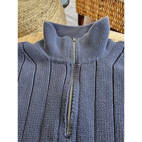 Vtg RALPH LAUREN Polo Jeans Sweater Men's XL Blue Pullover RL USA Flag Heavy - Picture 2 of 9